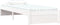 vidaXL - Bedframe - massief - hout - wit - 75x190 - cm