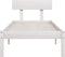 vidaXL - Bedframe - massief - hout - wit - 75x190 - cm