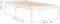 vidaXL - Bedframe - massief - hout - wit - 75x190 - cm