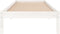 vidaXL - Bedframe - massief - hout - wit - 75x190 - cm