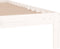 vidaXL - Bedframe - massief - hout - wit - 75x190 - cm