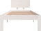 vidaXL - Bedframe - massief - hout - wit - 75x190 - cm