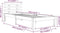 vidaXL - Bedframe - massief - hout - wit - 75x190 - cm