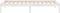 vidaXL - Bedframe - massief - hout - wit - 75x190 - cm