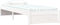 vidaXL - Bedframe - massief - hout - wit - 75x190 - cm