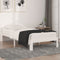 vidaXL - Bedframe - massief - hout - wit - 90x190 - cm