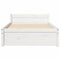 vidaXL - Bedframe - massief - hout - wit - 90x190 - cm