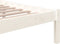 vidaXL - Bedframe - massief - hout - wit - 90x200 - cm