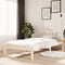 vidaXL - Bedframe - massief - hout - wit - 90x200 - cm