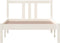 vidaXL - Bedframe - massief - hout - wit - 90x200 - cm