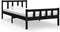 vidaXL - Bedframe - massief - hout - zwart - 100x200 - cm