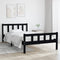 vidaXL - Bedframe - massief - hout - zwart - 100x200 - cm