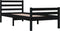 vidaXL - Bedframe - massief - hout - zwart - 100x200 - cm
