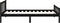 vidaXL - Bedframe - massief - hout - zwart - 100x200 - cm