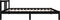vidaXL - Bedframe - massief - hout - zwart - 100x200 - cm