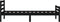 vidaXL - Bedframe - massief - hout - zwart - 100x200 - cm
