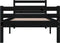 vidaXL - Bedframe - massief - hout - zwart - 100x200 - cm