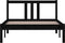vidaXL - Bedframe - massief - hout - zwart - 100x200 - cm