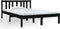 vidaXL - Bedframe - massief - hout - zwart - 120x190 - cm