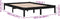 vidaXL - Bedframe - massief - hout - zwart - 120x190 - cm