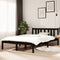 vidaXL - Bedframe - massief - hout - zwart - 120x190 - cm