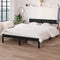 vidaXL - Bedframe - massief - hout - zwart - 120x190 - cm