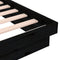 vidaXL - Bedframe - massief - hout - zwart - 120x190 - cm