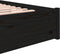 vidaXL - Bedframe - massief - hout - zwart - 120x190 - cm