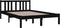 vidaXL - Bedframe - massief - hout - zwart - 120x190 - cm