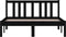 vidaXL - Bedframe - massief - hout - zwart - 120x190 - cm
