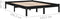 vidaXL - Bedframe - massief - hout - zwart - 120x190 - cm