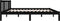 vidaXL - Bedframe - massief - hout - zwart - 120x190 - cm