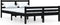 vidaXL - Bedframe - massief - hout - zwart - 120x200 - cm