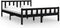 vidaXL - Bedframe - massief - hout - zwart - 120x200 - cm
