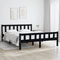 vidaXL - Bedframe - massief - hout - zwart - 120x200 - cm