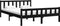 vidaXL - Bedframe - massief - hout - zwart - 120x200 - cm