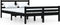 vidaXL - Bedframe - massief - hout - zwart - 120x200 - cm