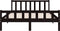 vidaXL - Bedframe - massief - hout - zwart - 120x200 - cm
