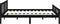 vidaXL - Bedframe - massief - hout - zwart - 120x200 - cm