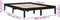 vidaXL - Bedframe - massief - hout - zwart - 135x190 - cm
