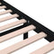 vidaXL - Bedframe - massief - hout - zwart - 135x190 - cm