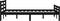 vidaXL - Bedframe - massief - hout - zwart - 135x190 - cm