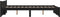 vidaXL - Bedframe - massief - hout - zwart - 135x190 - cm
