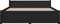 vidaXL - Bedframe - massief - hout - zwart - 135x190 - cm