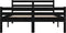 vidaXL - Bedframe - massief - hout - zwart - 135x190 - cm