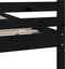 vidaXL - Bedframe - massief - hout - zwart - 135x190 - cm