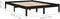 vidaXL - Bedframe - massief - hout - zwart - 135x190 - cm