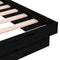 vidaXL - Bedframe - massief - hout - zwart - 135x190 - cm