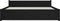 vidaXL - Bedframe - massief - hout - zwart - 140x190 - cm