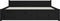 vidaXL - Bedframe - massief - hout - zwart - 140x190 - cm
